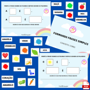 Formando Frases Simples – Conceito Cores – PDF
