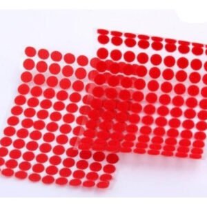 Fecho De Contato Adesivo Redondo Vermelho 10mm – 99 Pares